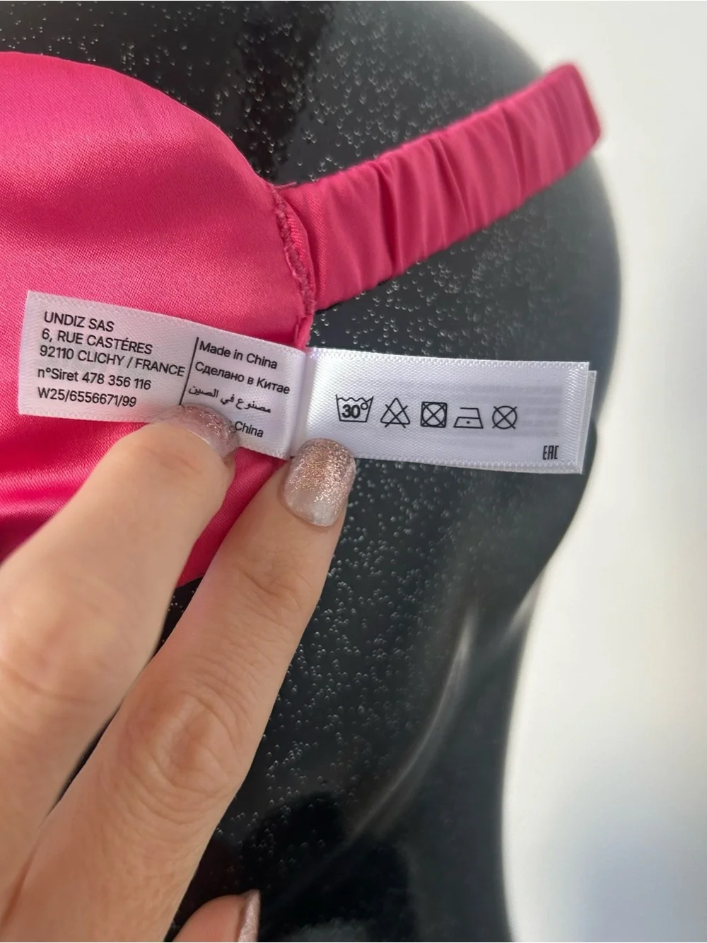 Undiz Hot Pink Satin Sleep Mask